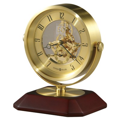 Soloman Brass Finish Round Pivoting Clock