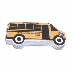Compressed 2D School Bus Shape 100% Cotton T-Shirt