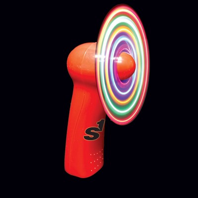 4" Red Light-Up Hand Held Fan