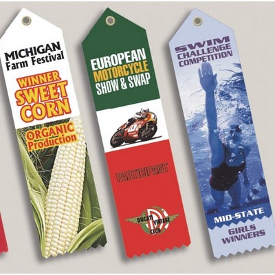 Custom Pinked Sublimated Award Ribbon (2" x 8")