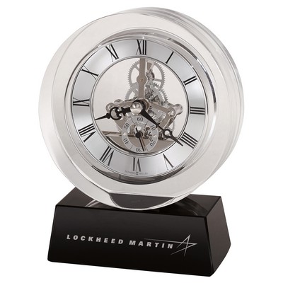 Fusion optical crystal table clock