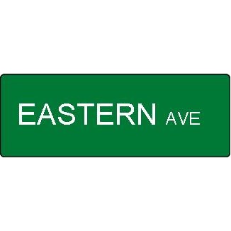 Engineer Grade Reflective Custom Street Sign w/reflective lettering - Green - 6" x 30"