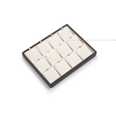 Chocolate/Beige Leatherette Light Weight 20 Pendant Tray