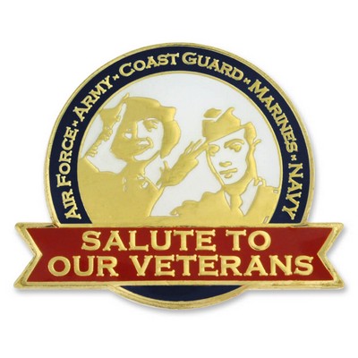 Salute Our Veterans Pin Magnetic Back