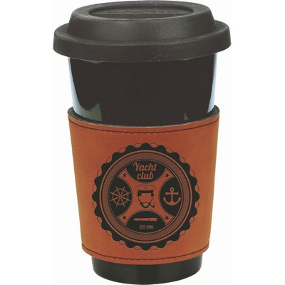 3" Rawhide Laserable Leatherette Mug Sleeve