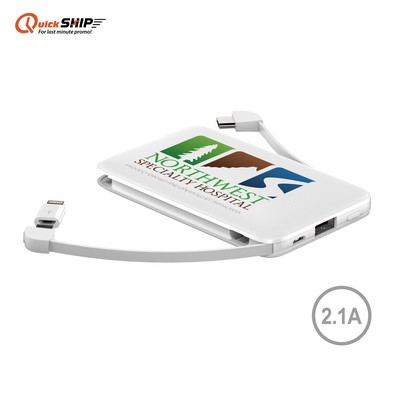 Hermosa 2.1A Output 5000mAh Card Shape Power Bank-5000mAh