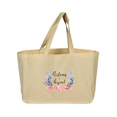 6 oz. 100% Natural Cotton Ultimate Sheeting Shopper Tote Bag