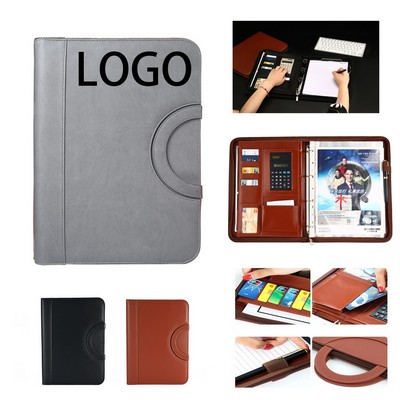 Premium Business Portfolio With Zipper