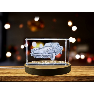 Unleash the Roadster Spirit: Triumph Spitfire (1962 1980) - 3D Engraved Crystal Tribute