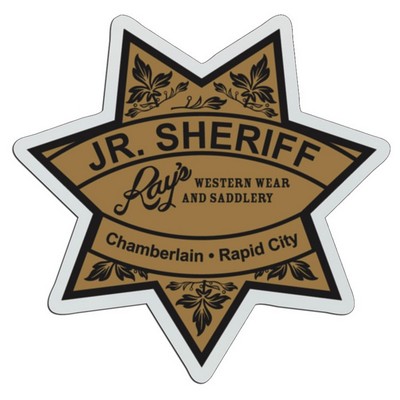 7-Point Star Plastic Badge (3")