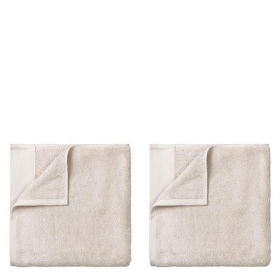 blomus Riva Moonbeam Beige Organic Terry Bath Towel (28'' x 55'') - Set of 2