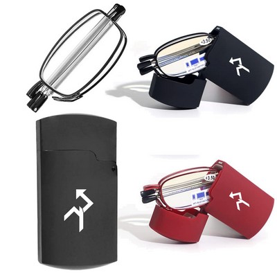 Men Women Pocket Wallet Purse Reading Glasses with Hard Case