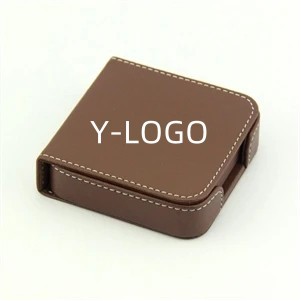 Leather 4-Square Coaster Set