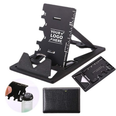 Multifunctional Mobile Phone Stand with Leather Case