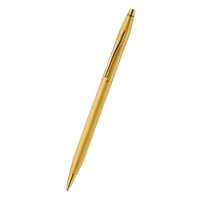 Classic Century® Polished 23KT Gold-plated Engraved Diamond Pattern Ballpoint Pen