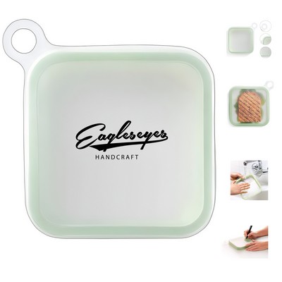 Leakproof Silicone Sandwich Box with Writeable Label