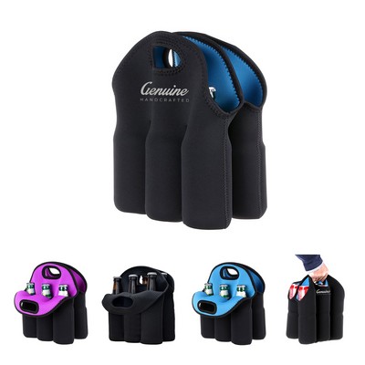 6 Bottles Insulated Neoprene Tote Bag