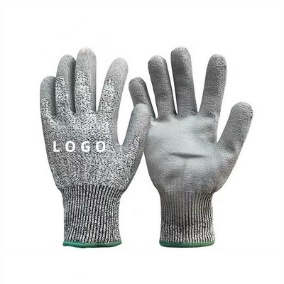 5-level Anti-cut PU Coated Palm Gloves