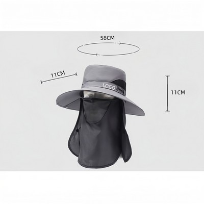 Bucket Hat With Attached Face Mask