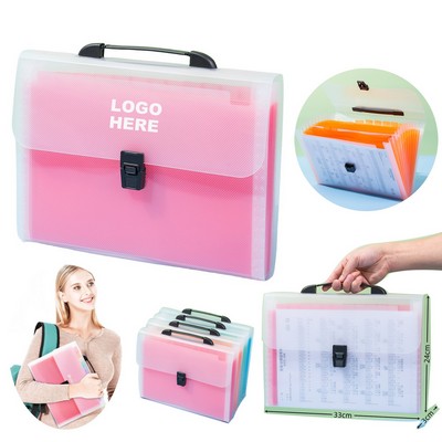 School Paper Organizer with 13 Pocket Document Holder Portable Expanding File Folders