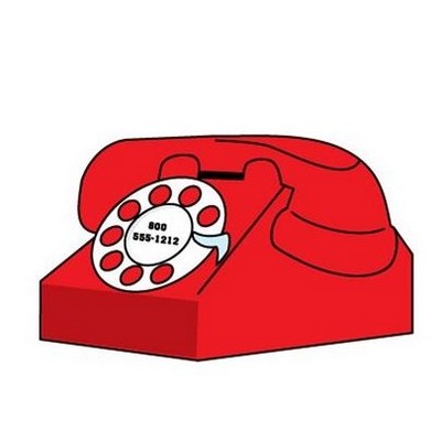 Rotary Dial Telephone Executive Magnet w/ Full Magnetic Back (2 Square Inch)