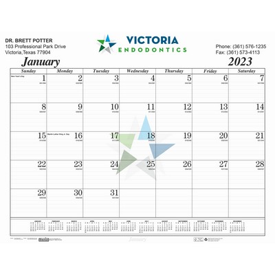 Desk Pad Calendar w/No Corners