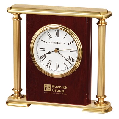 Rosewood Encore Bracket Clock w/ Brass Columns