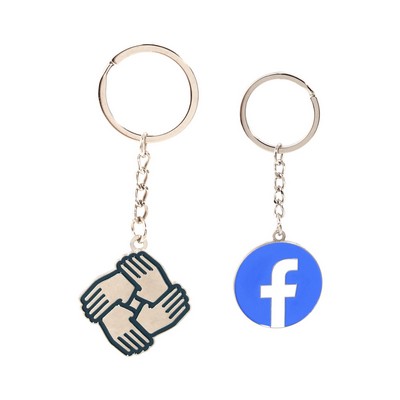 1.25" Soft Enamel Keychain (1 Sided)