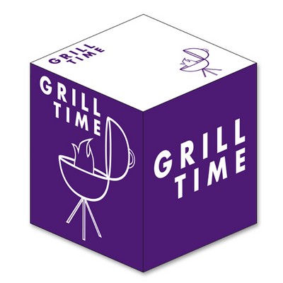 Ad Cubes™ - Memo Notes - 3.375x3.375x3.375-1 Color, 2 Side Designs