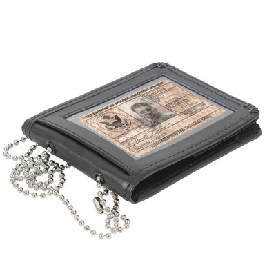 Leather Neck Identification Holder w/Chain