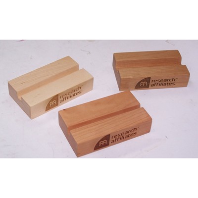 3" x 5" Hardwood Block - Holds everything from cell phones to calendars