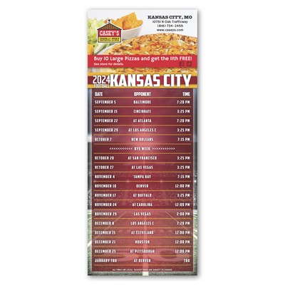 Football Schedule Magnet