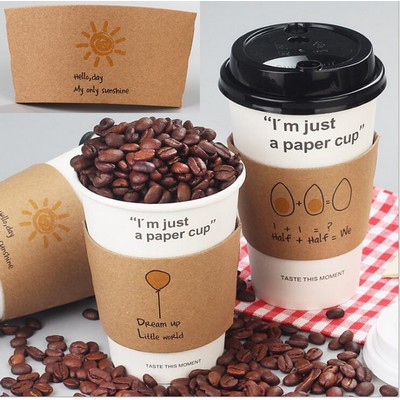 Protective Corrugated Coffee Cup Sleeves For 16 Oz