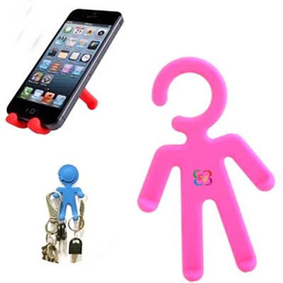 Human Shape PVC Mobile Phone Holder