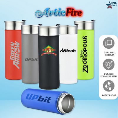 Articfire Double Wall Stainless Steel 18 Oz Tumbler with Flip Lid