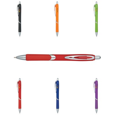 Sleek Pen with Dotted Rubber Design