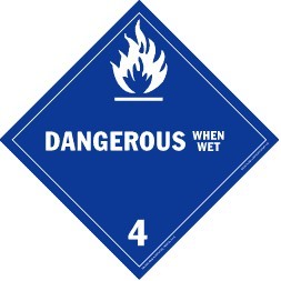 Dangerous When Wet Vinyl Placard - 10.75" x 10.75"