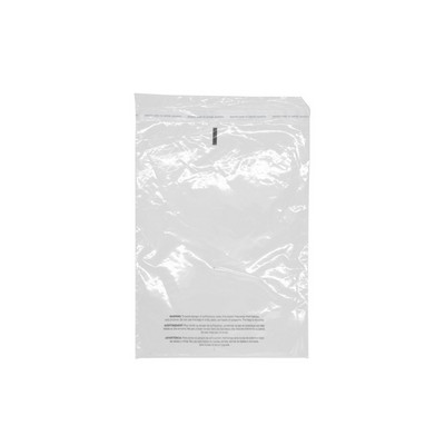 Clear Flap & Seal Poly Bag w/Suffocation Warning - 100% PCR Content (9" x 12")