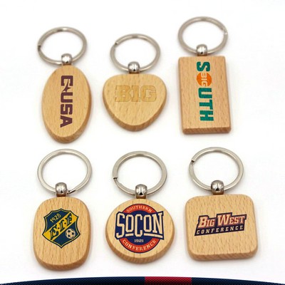 Winky Wooden Keychain