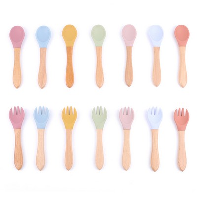 Eco-Friendly Bamboo and Silicone Baby Feeding Set