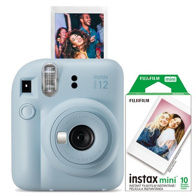 FujiFilm Instax Mini 12 Instant Camera W/ 10 Count Film Pastel Blue