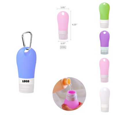 60ml Silicone Travel Bottle With Carabiner