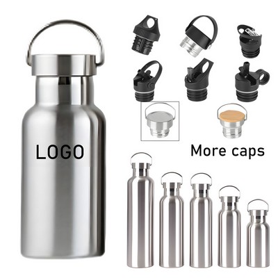 12oz Stainless Steel Double Wall Vacuum Insulated Water Bottle w/Lid & Carrying Handle