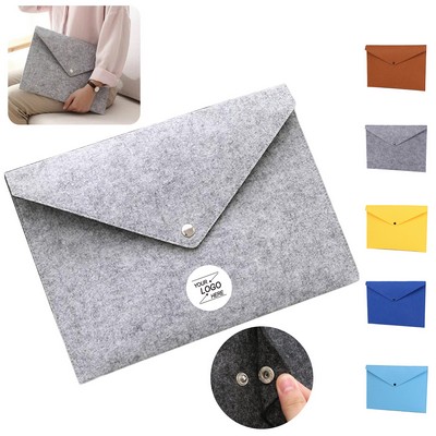 Felt Expanding File Folder Paper Portfolio Case