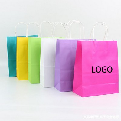 Color Kraft Paper Tote Shopping Bag