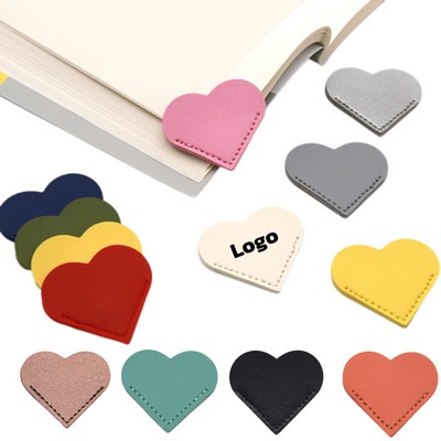 Heart Shaped Leather Bookmark