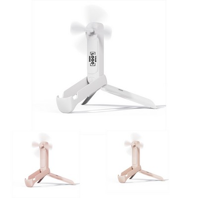 3in1 Mini Fan Phone Stand with Light
