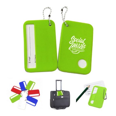 Luggage Tag with Ball Chain