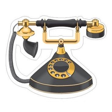 Old Fashion Telephone Executive Magnet w/ Full Magnetic Back (2 Square Inch)