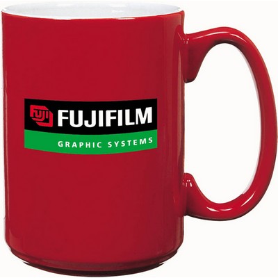 15 Oz. Contempo El Grande Red Ceramic Mug